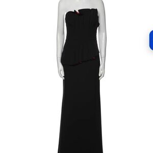 Carmen Marc Valvo Strapless Black Dress